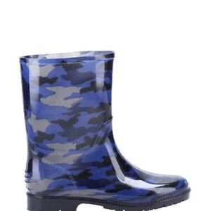 Boys Blue Camo Rain Boots